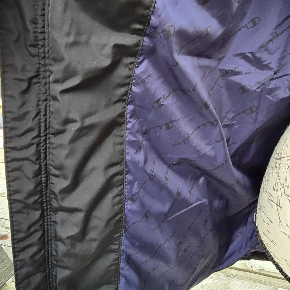 Champion Quilted Puffer Hooded Jacket Dark Blue Full Zipper Men's Size XL - Picture 3 of 11